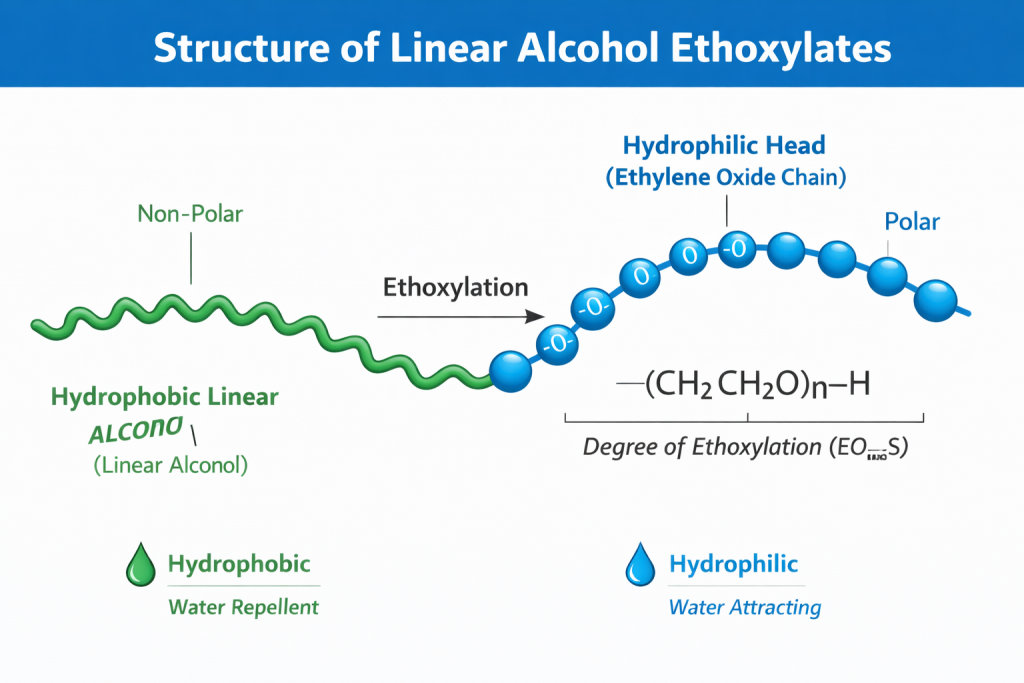 Structure of Linear Alcohol Ethoxylates