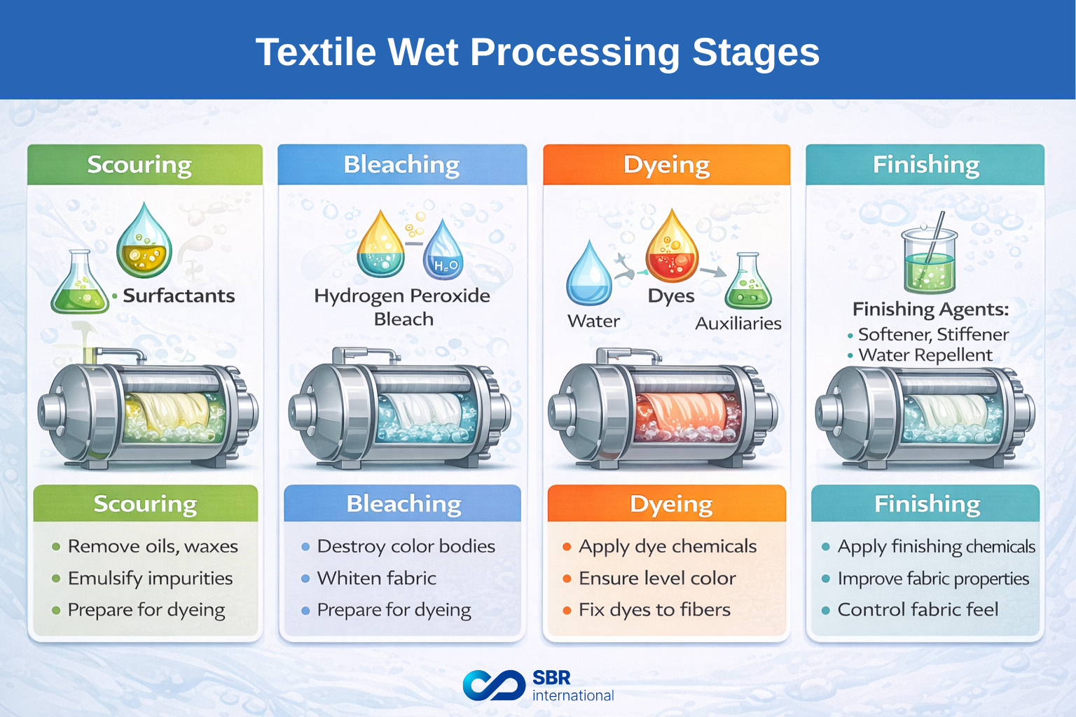 Textile Wet Processing Stages
